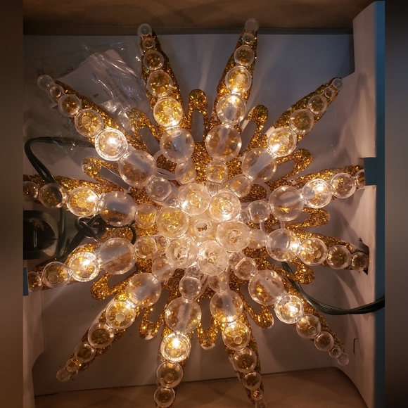 Vtg Lighted Star Christmas Tree Topper New Old stock l - Picture 1 of 4